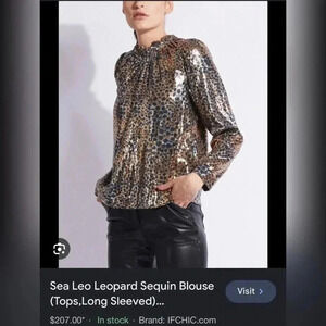 SEA NEW YORK LEO SEQUIN BLOUSE - GOLD
